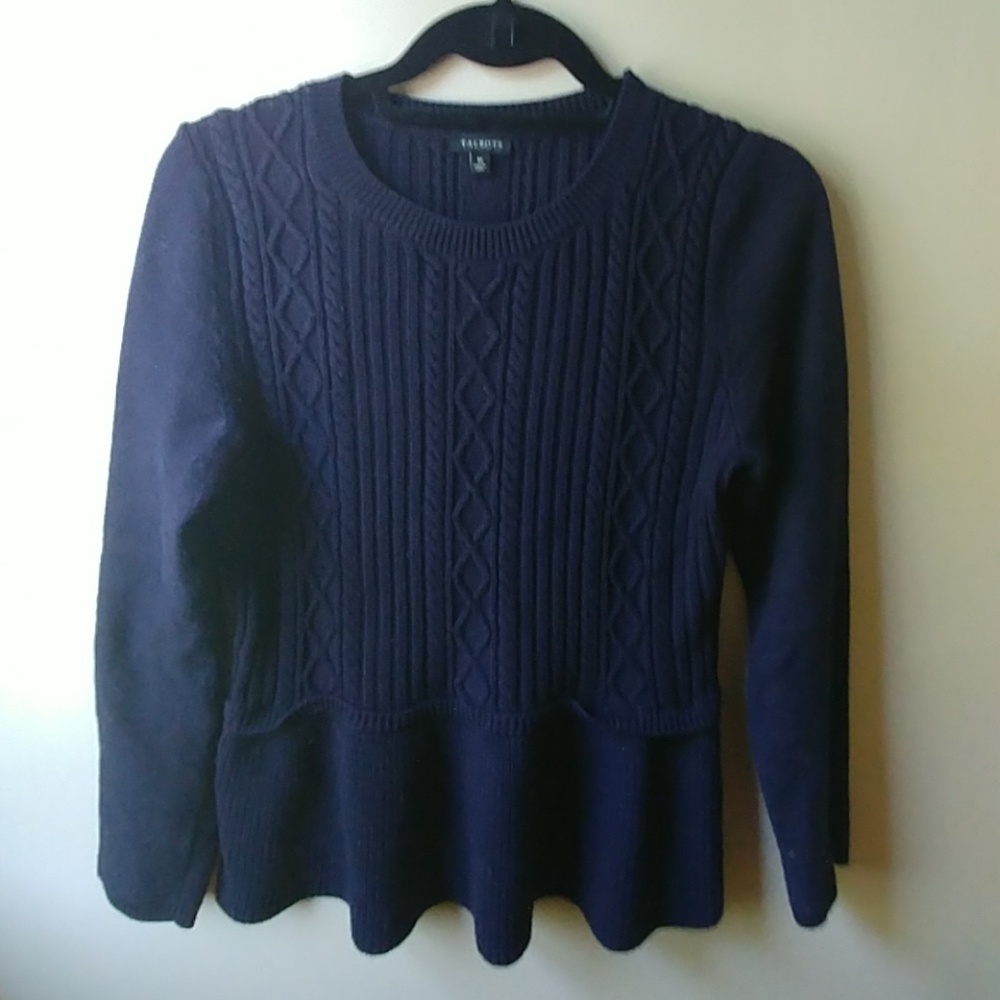 Talbots sweater with peplum, M